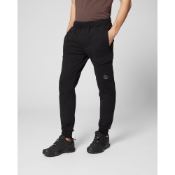 CP COMPANY 10CMSPO42A 005086W BLACK SWEATPANTS - CARGO PANT DIAGONAL RAISED FLEECE